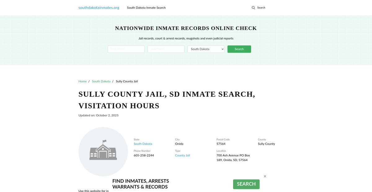 Preview of southdakotainmates.org