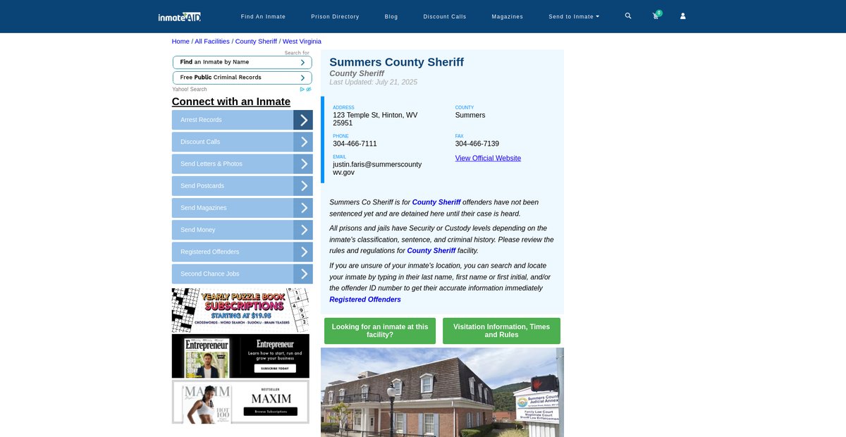 Preview of inmateaid.com