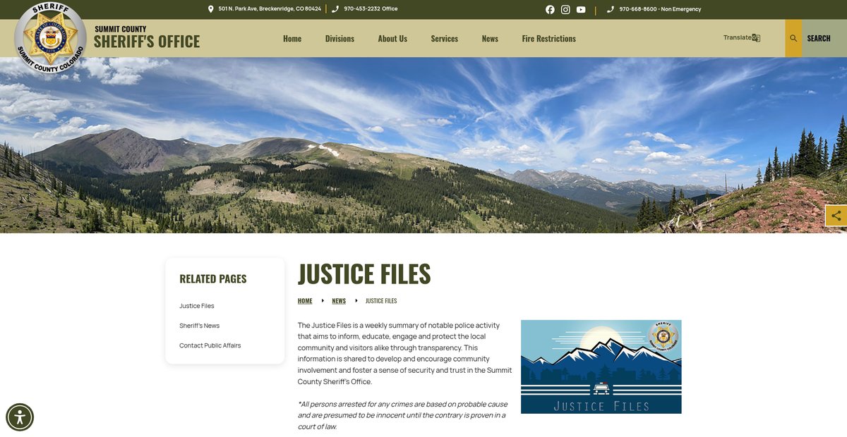 Preview of summitsheriffcolorado.gov
