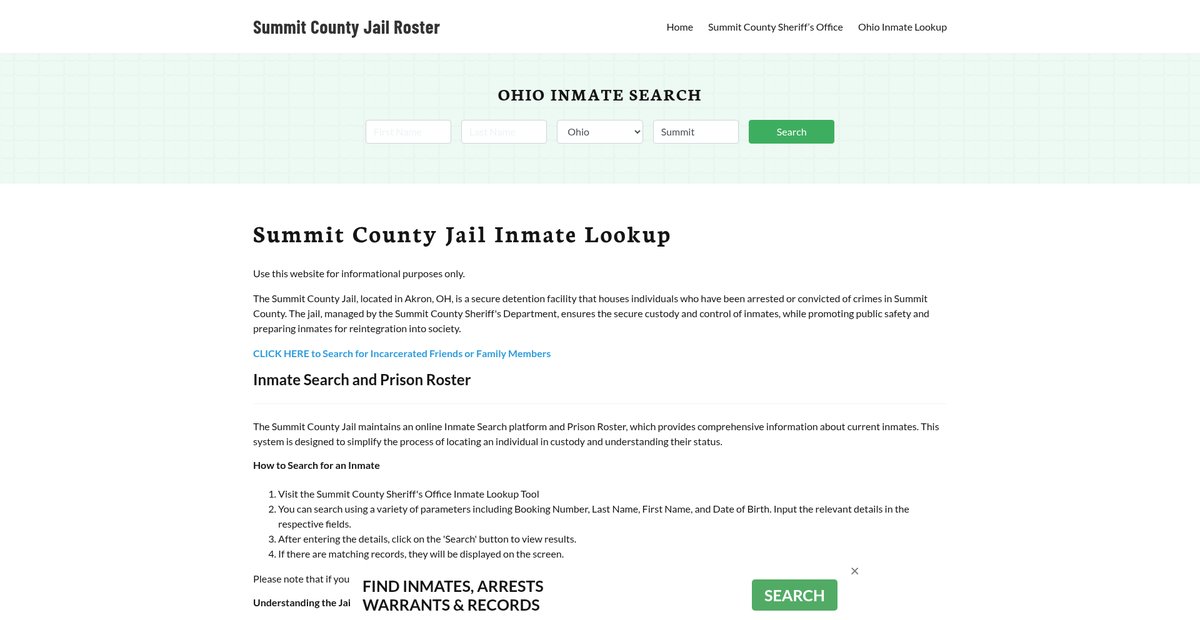 Preview of summitcountyjail.org