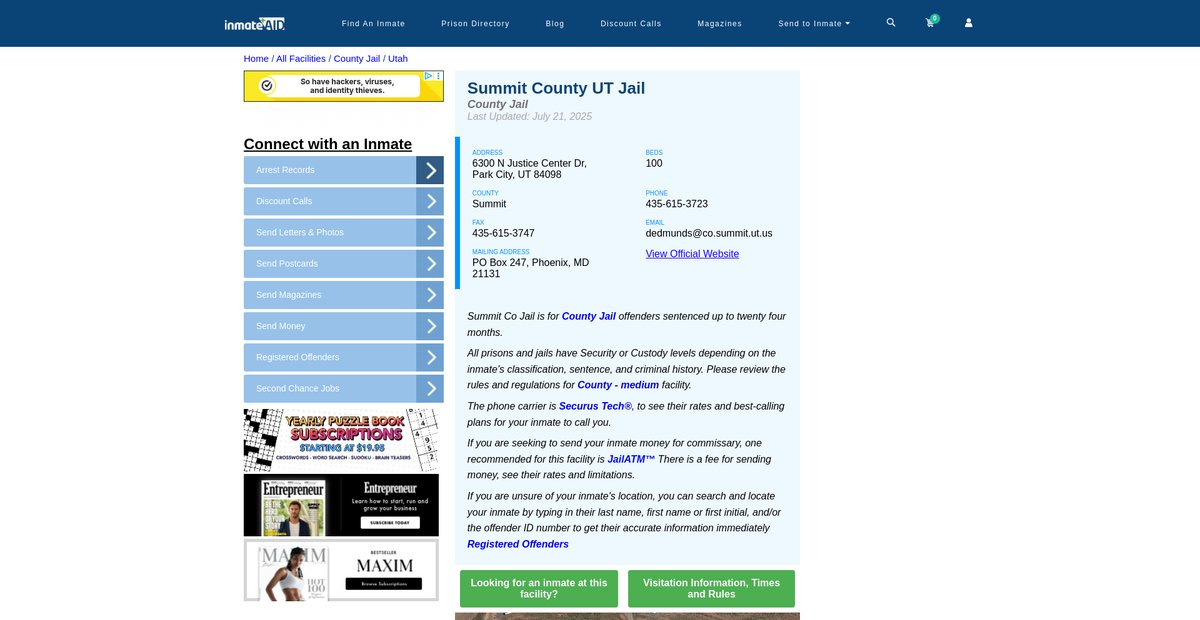 Preview of inmateaid.com