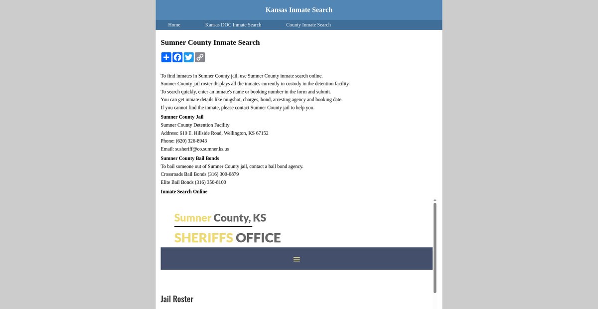 Preview of inmatesearchkansas.org