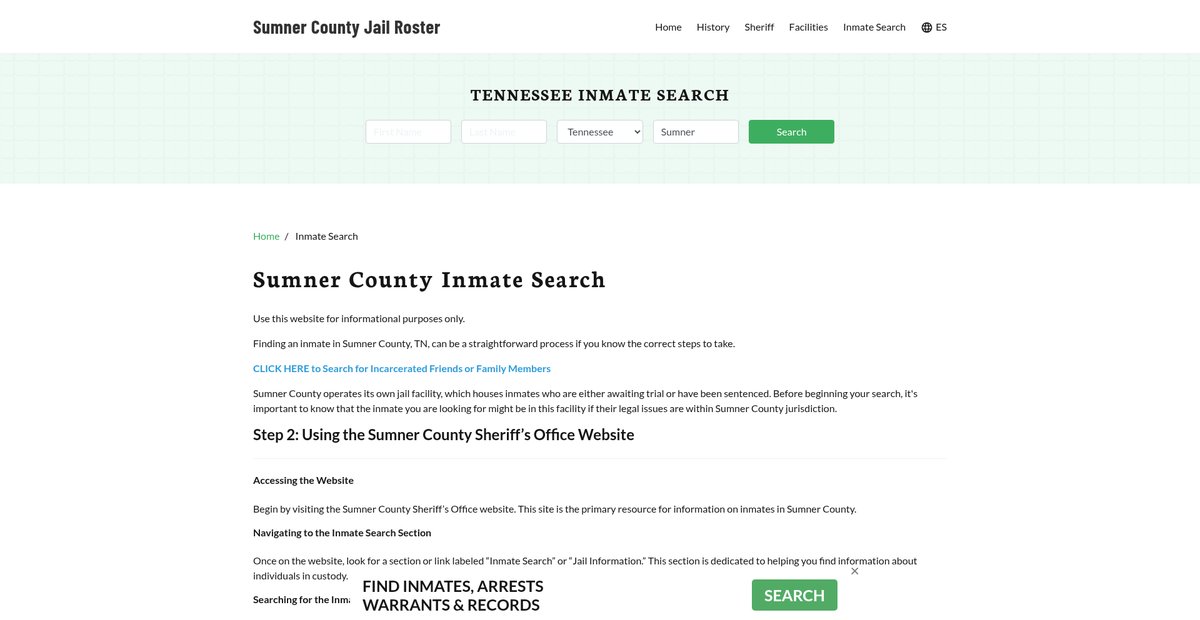 Preview of sumnercountyjail.org