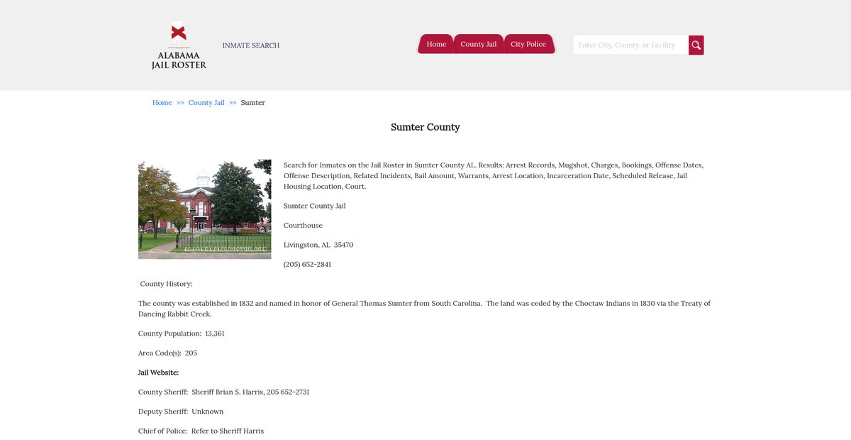 Preview of alabamajailroster.com