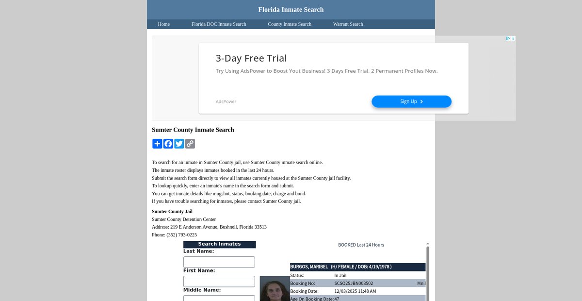 Preview of inmatesearchflorida.org