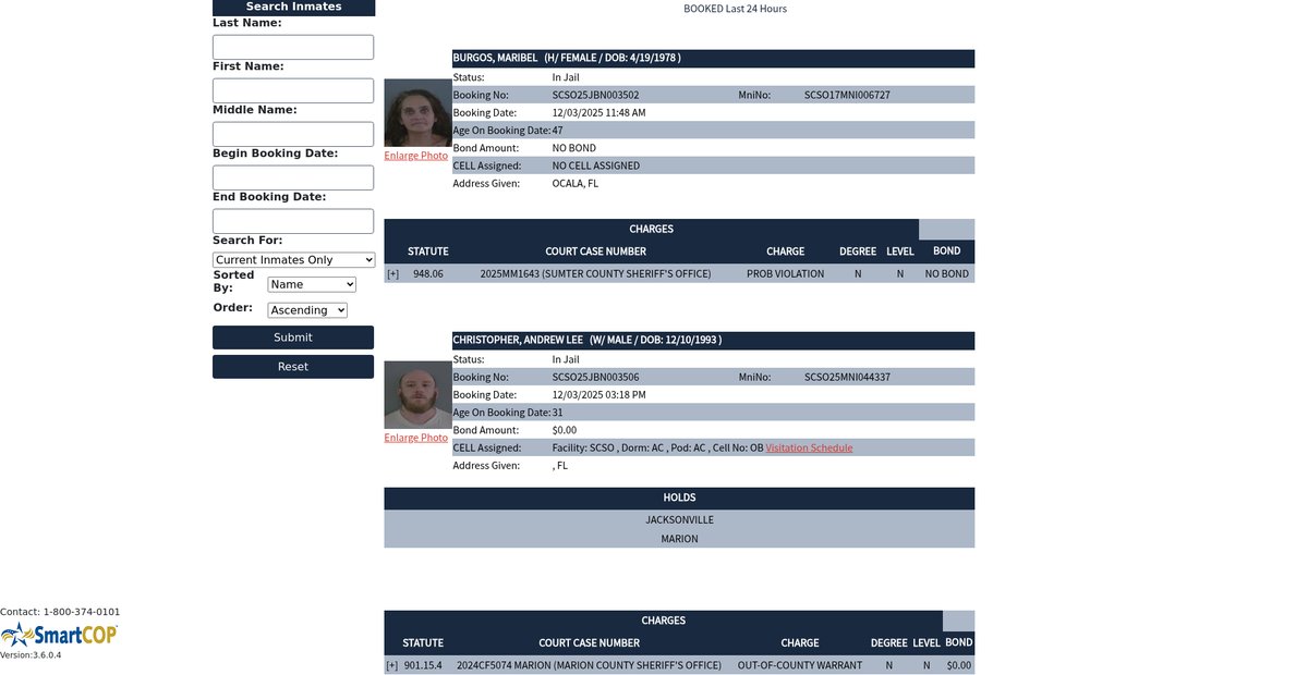 Preview of portal.sumtercountysheriff.org