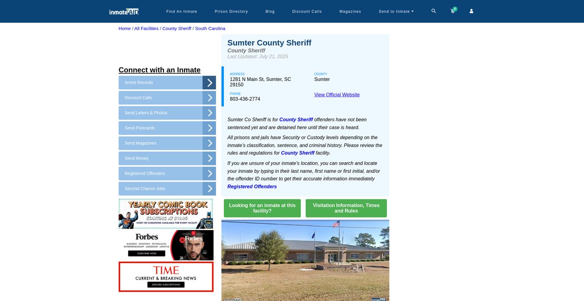 Preview of inmateaid.com