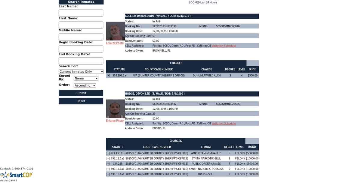 Preview of portal.sumtercountysheriff.org