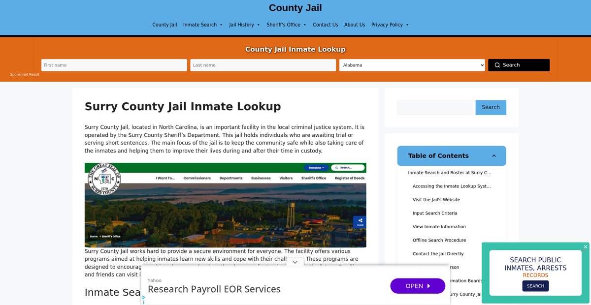 Preview of surry.countyjail.org