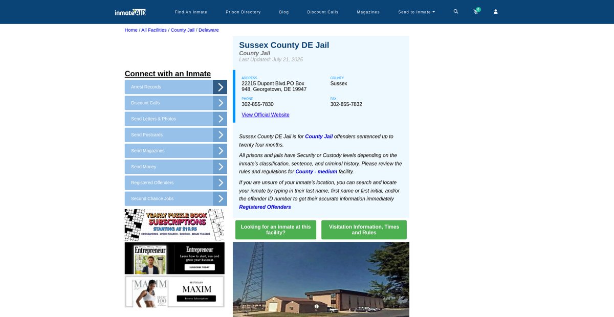 Preview of inmateaid.com