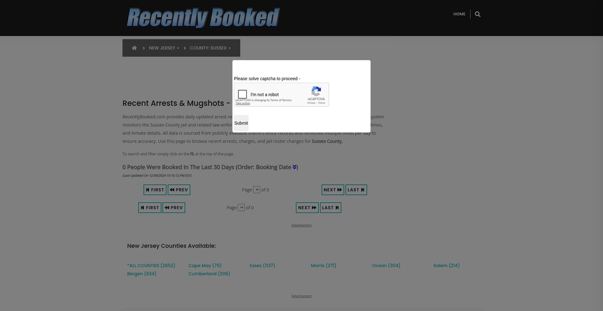 Preview of recentlybooked.com
