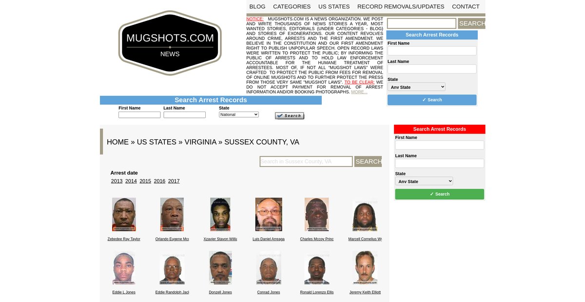 Preview of mugshots.com