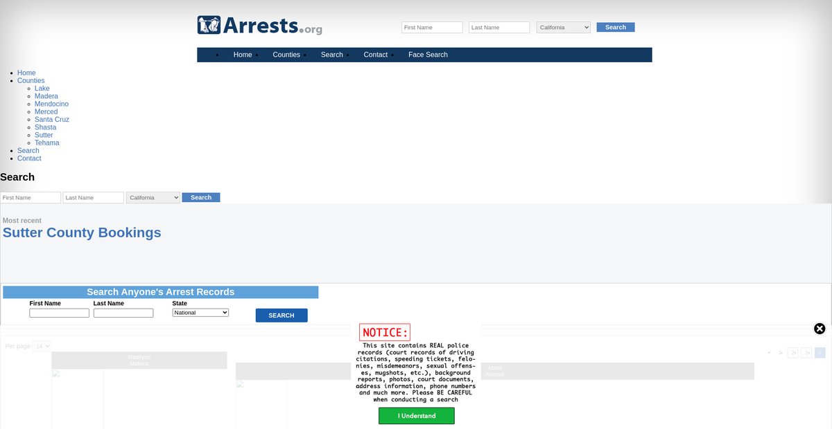 Preview of california.arrests.org