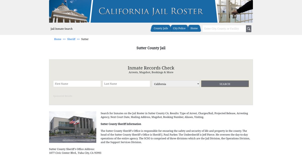 Preview of californiajailroster.com