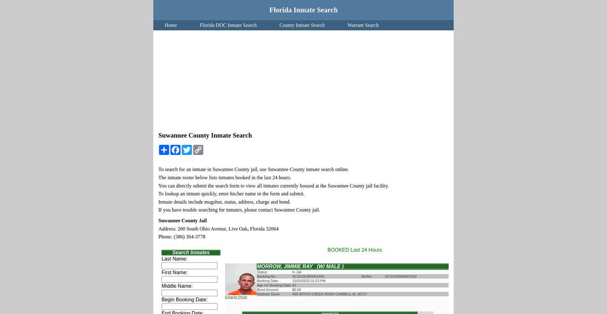 Preview of inmatesearchflorida.org