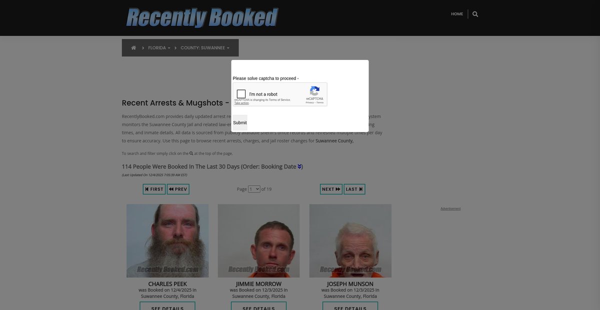Preview of recentlybooked.com