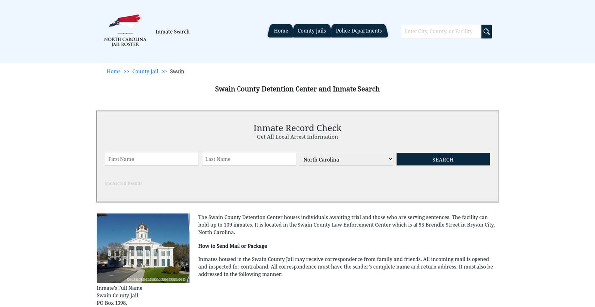 Preview of northcarolinajailroster.com