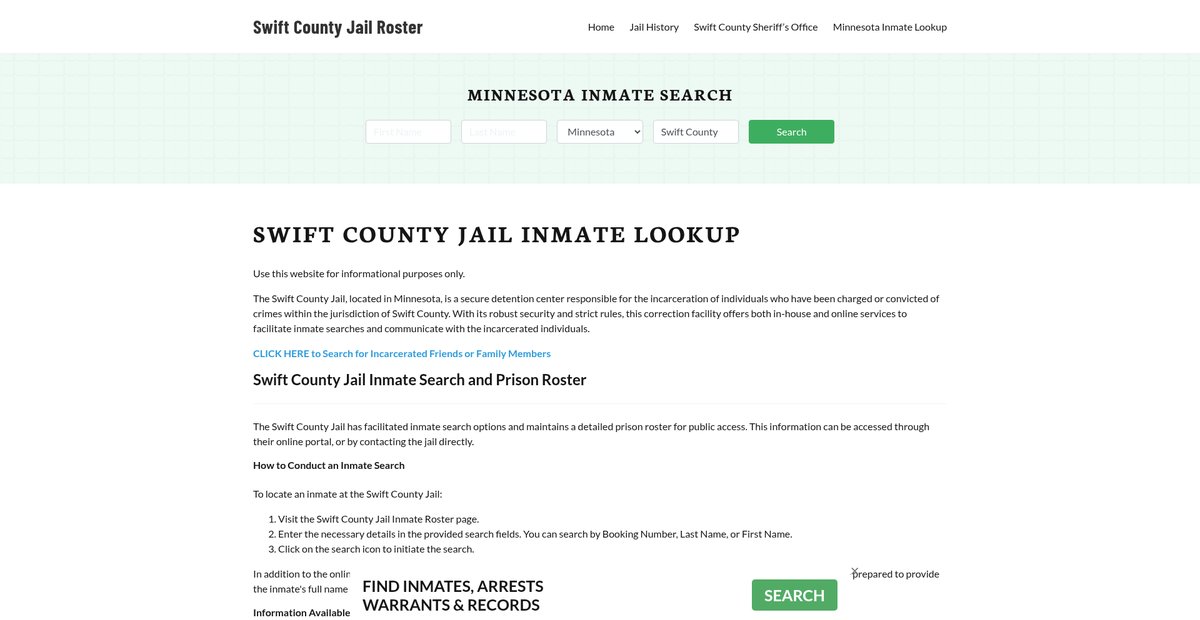 Preview of swiftcountyjail.org