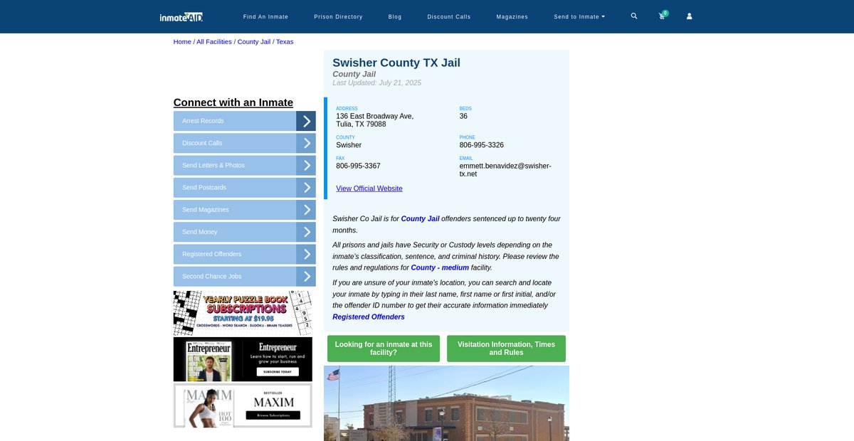 Preview of inmateaid.com