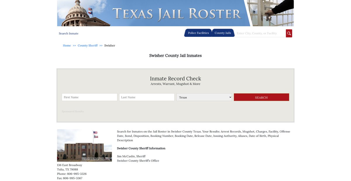 Preview of texasjailroster.com