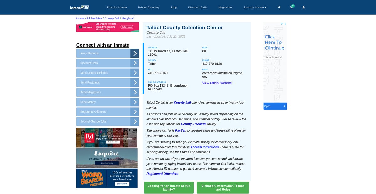Preview of inmateaid.com