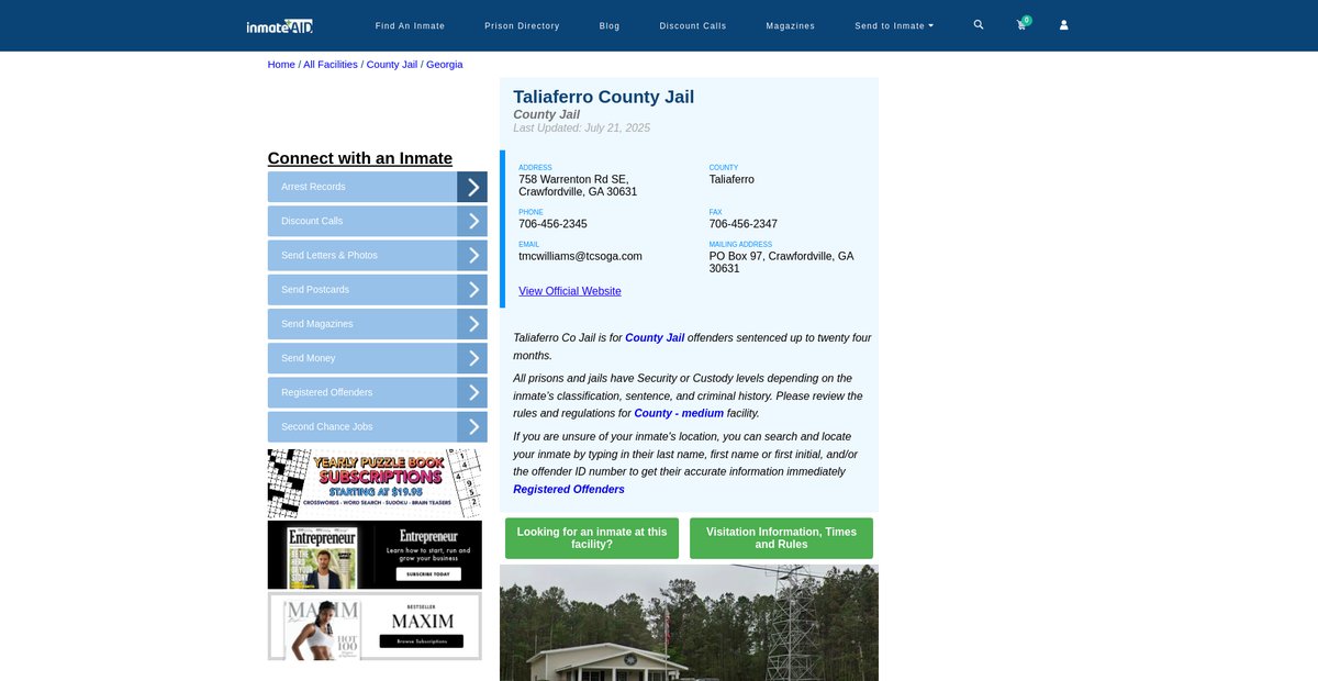 Preview of inmateaid.com