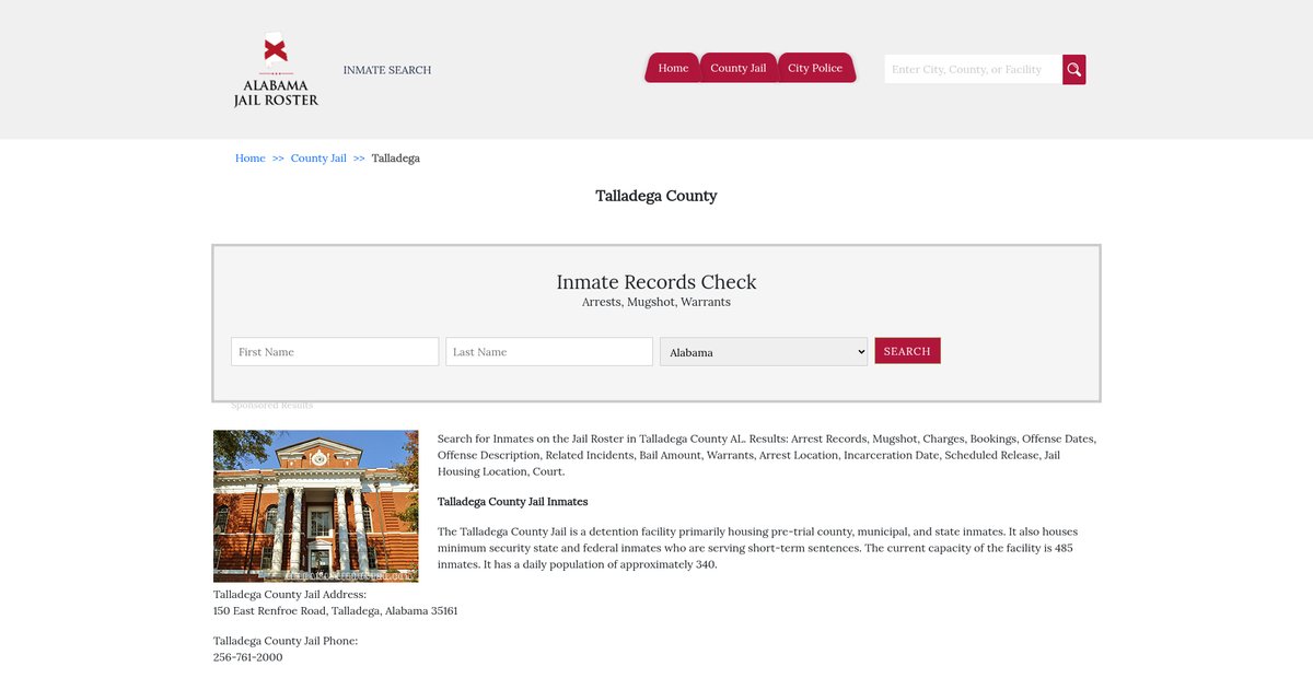 Preview of alabamajailroster.com