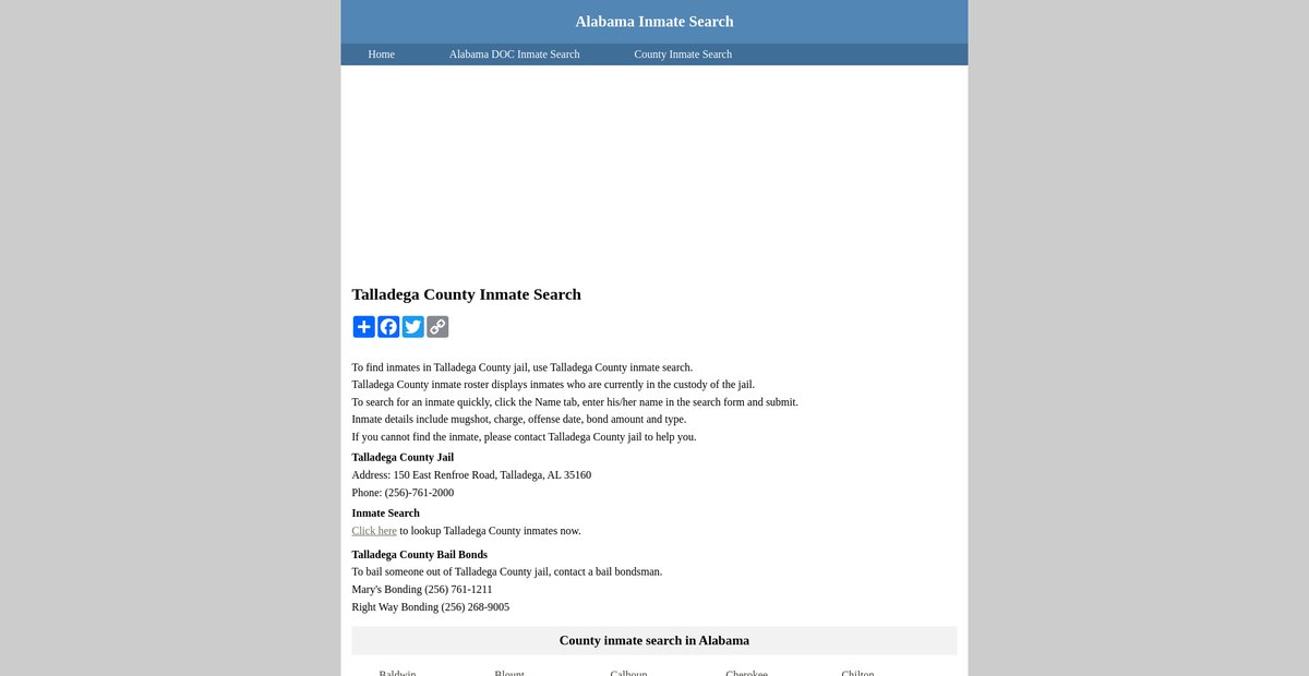Preview of inmatesearchalabama.org
