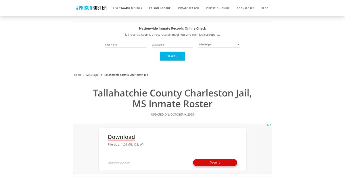 Preview of prisonroster.com