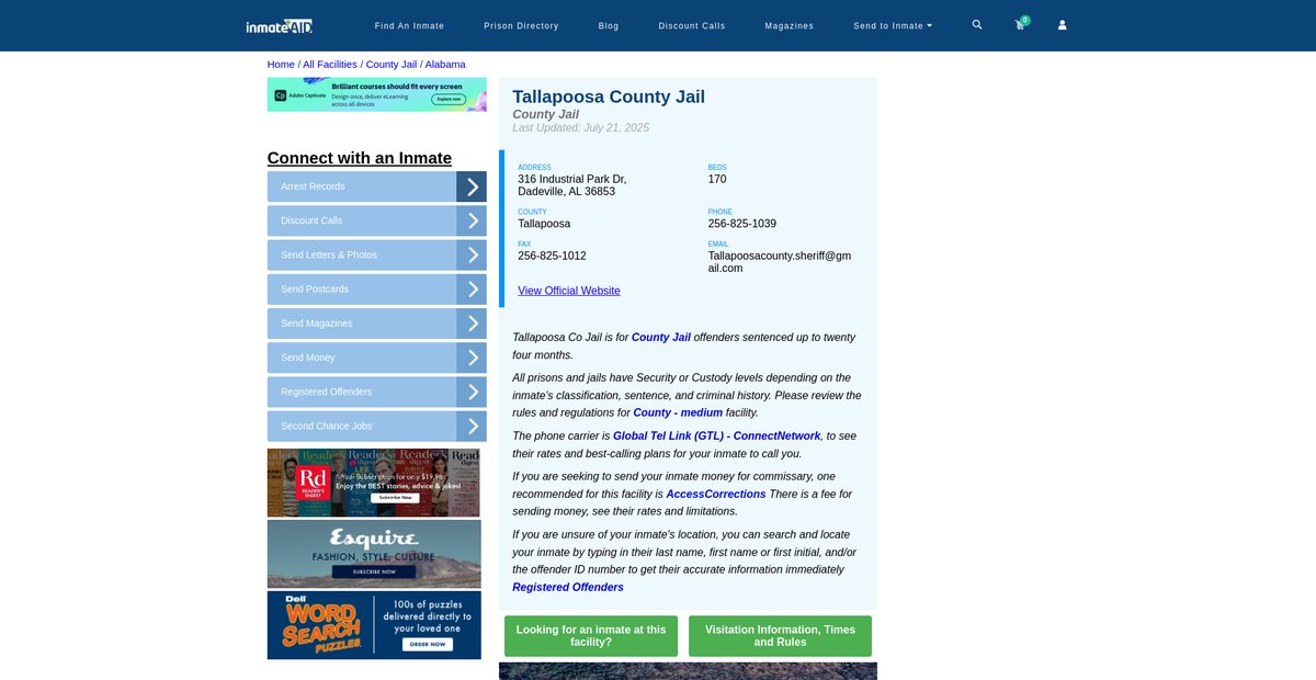 Preview of inmateaid.com