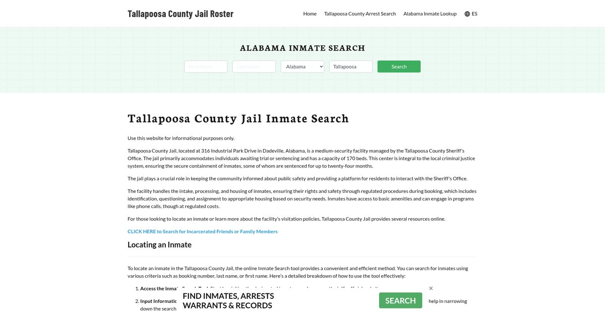 Preview of tallapoosacountyjail.org