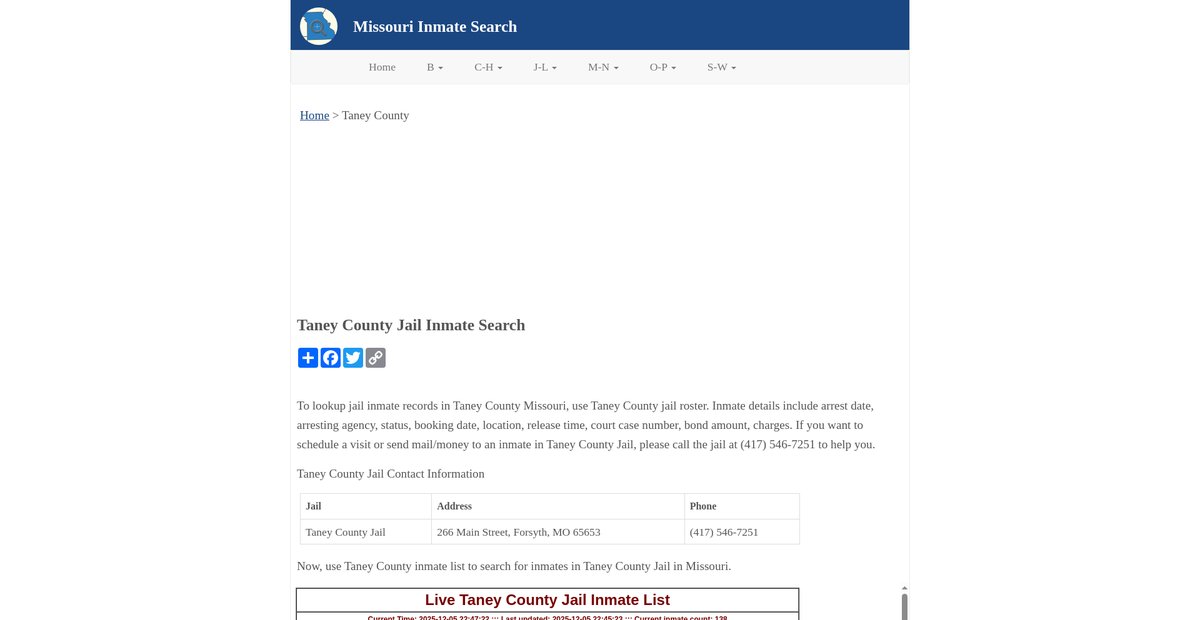 Preview of inmatesearchmo.org