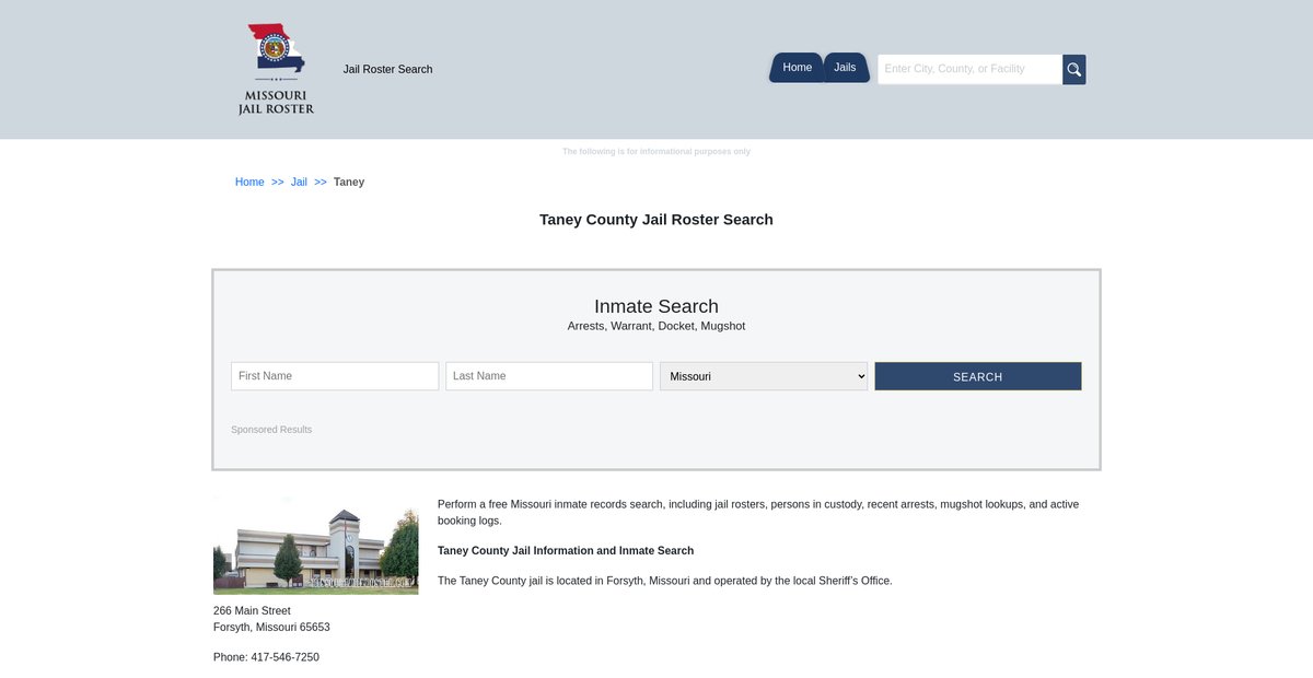 Preview of missourijailroster.com