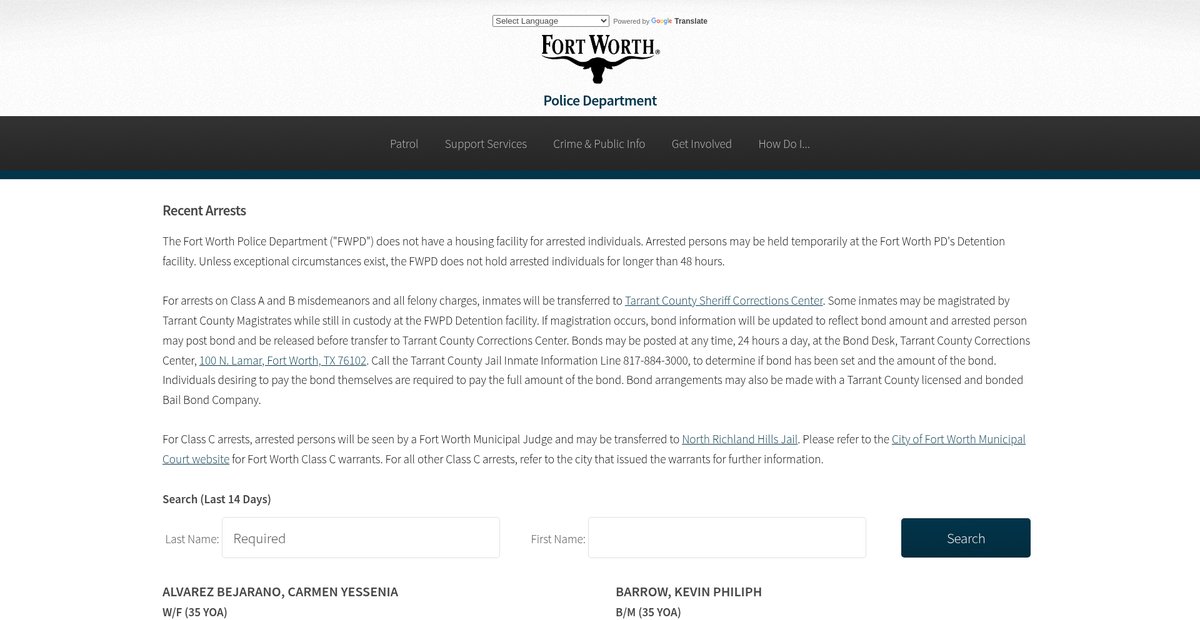 Preview of pdapps.fortworthtexas.gov