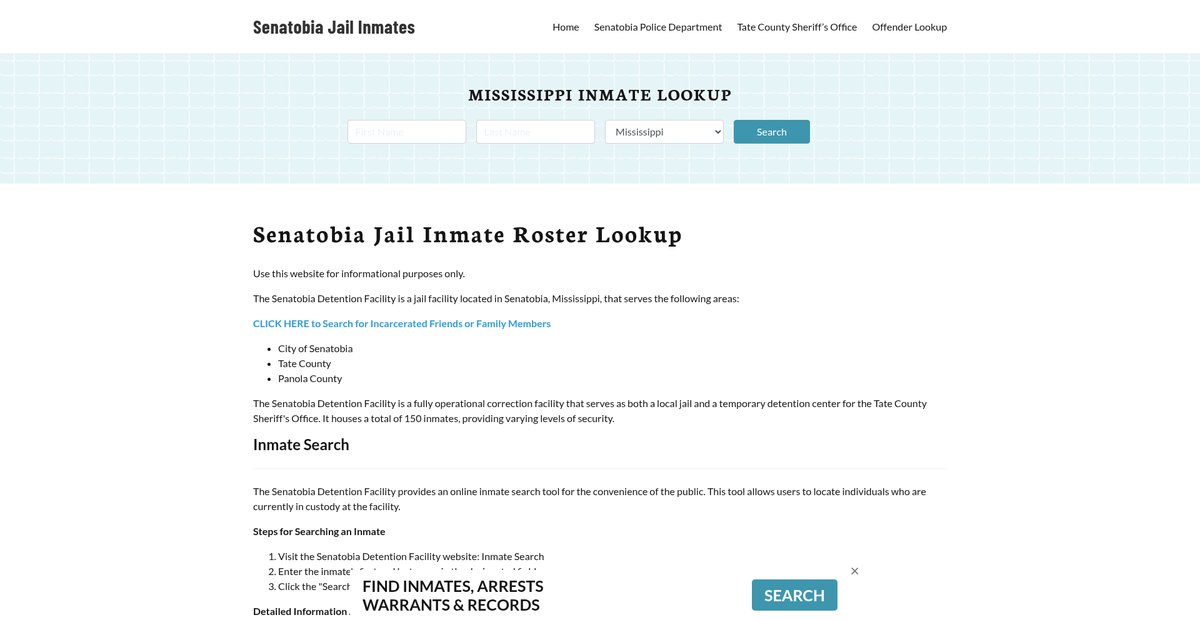 Preview of senatobiajail.org