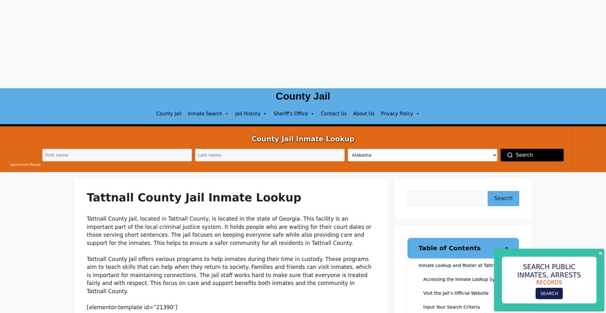 Preview of tattnall.countyjail.org