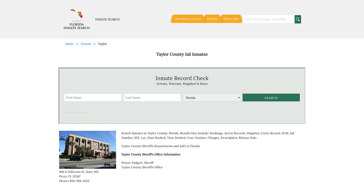 Preview of floridainmatesearch.net