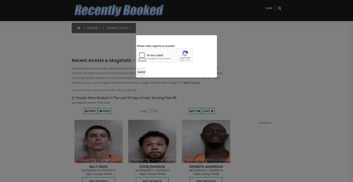 Preview of recentlybooked.com