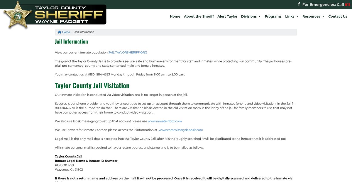 Preview of taylorsheriff.org