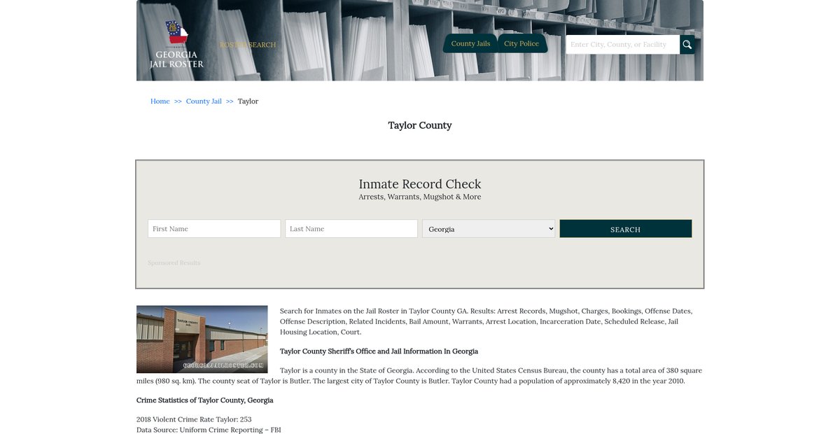 Preview of georgiajailroster.com