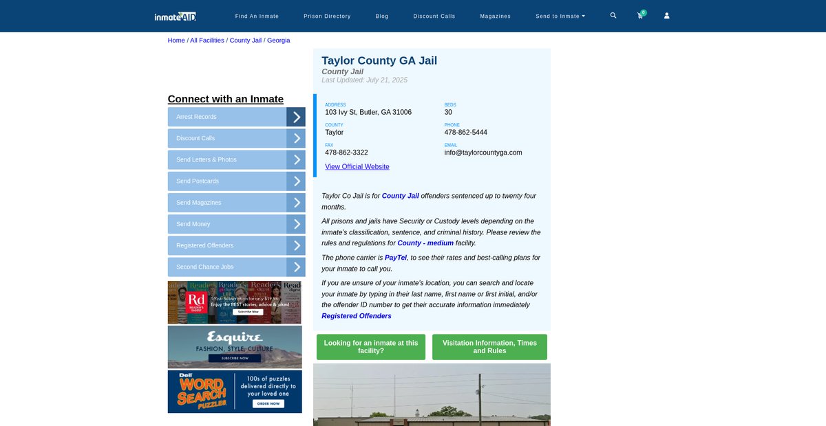 Preview of inmateaid.com