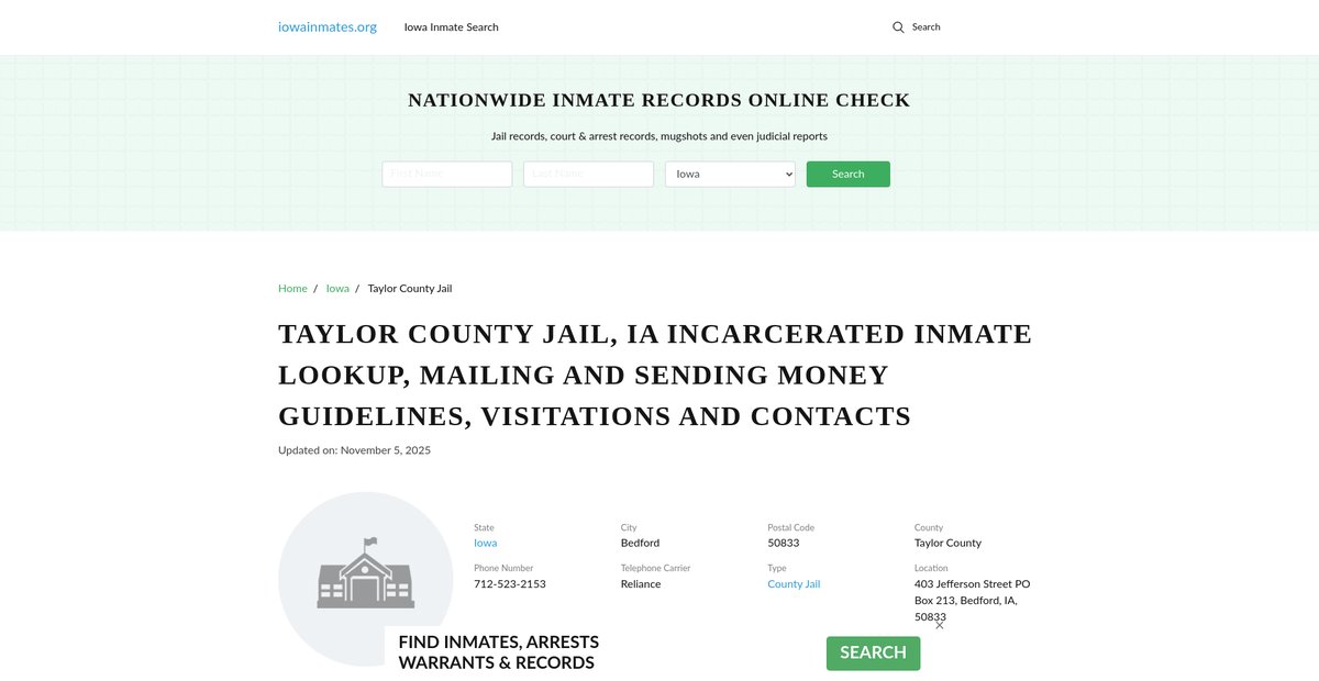 Preview of iowainmates.org
