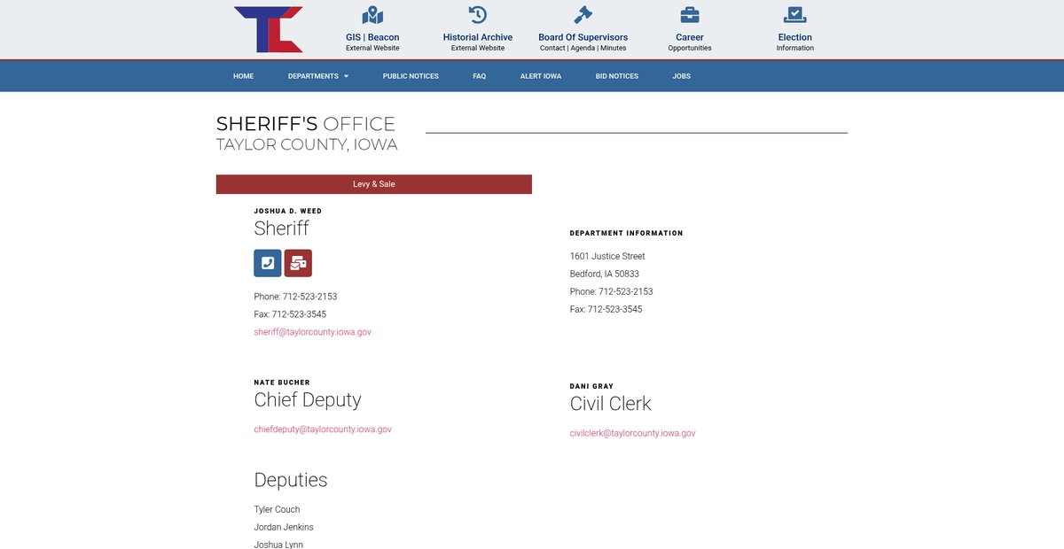 Preview of taylorcounty.iowa.gov