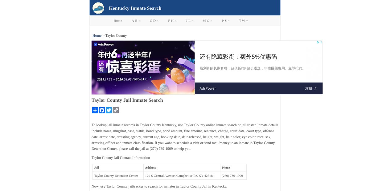 Preview of inmatesearchky.org