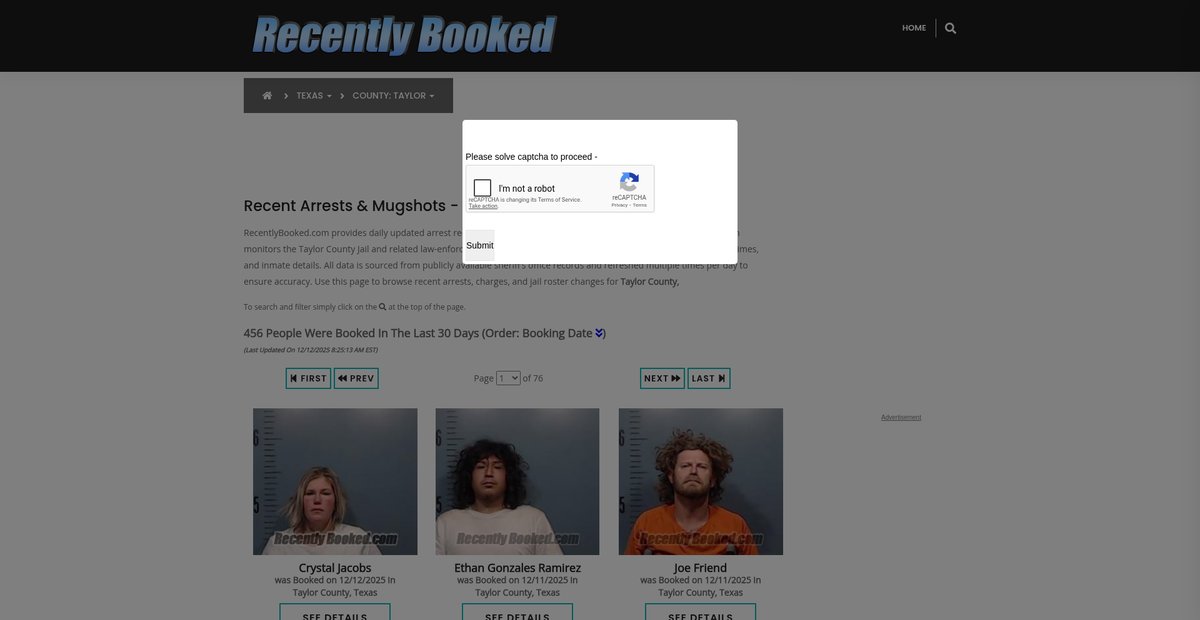 Preview of recentlybooked.com
