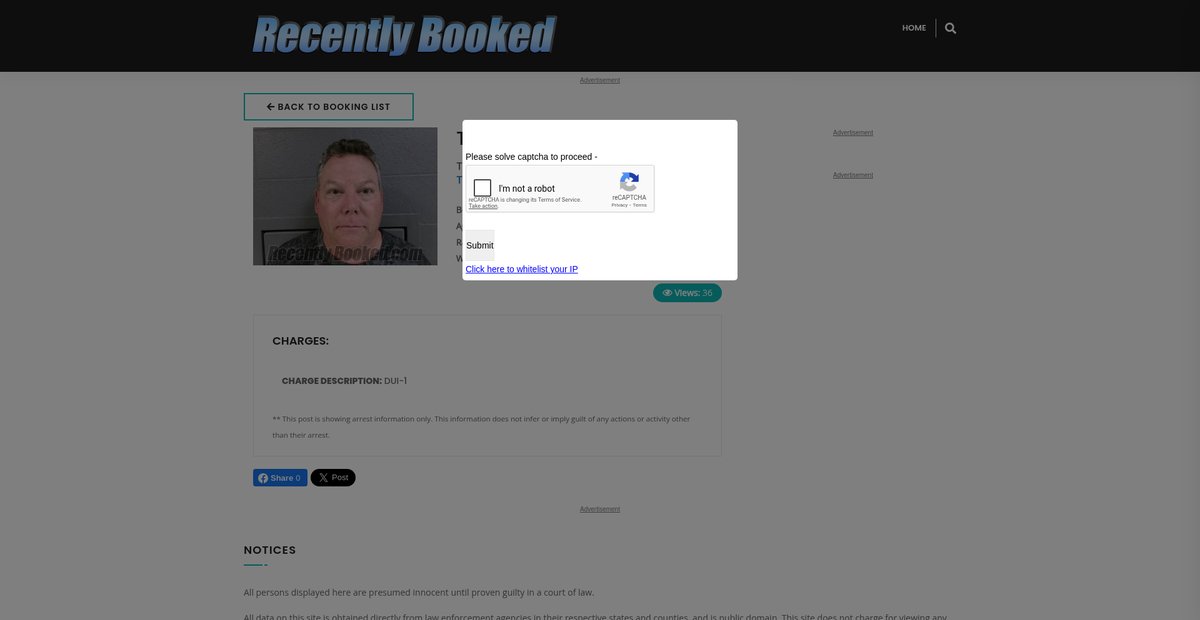Preview of recentlybooked.com