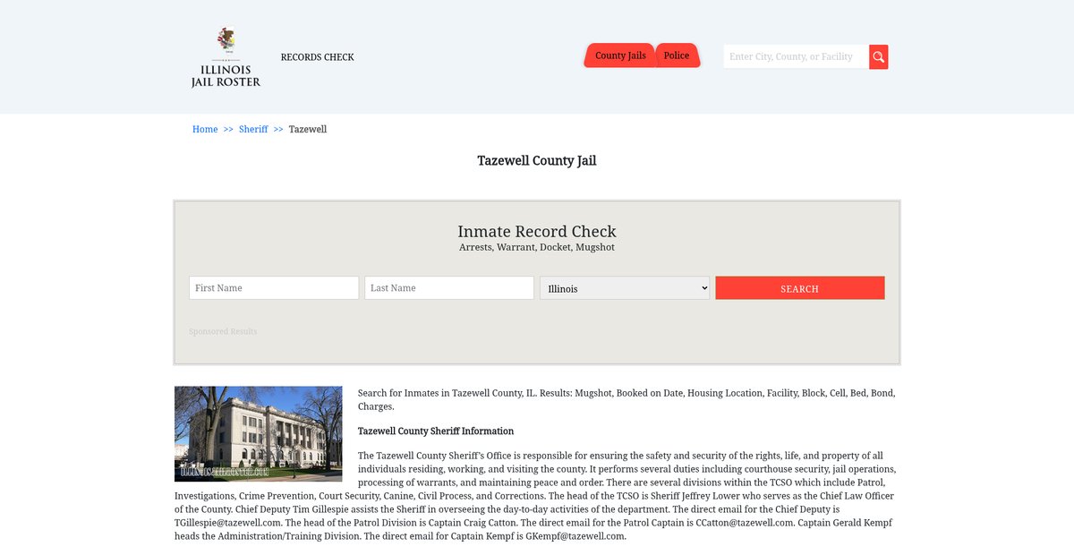 Preview of illinoisjailroster.com