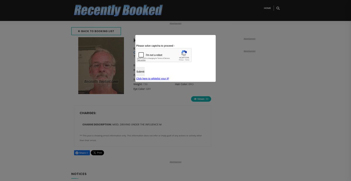 Preview of recentlybooked.com