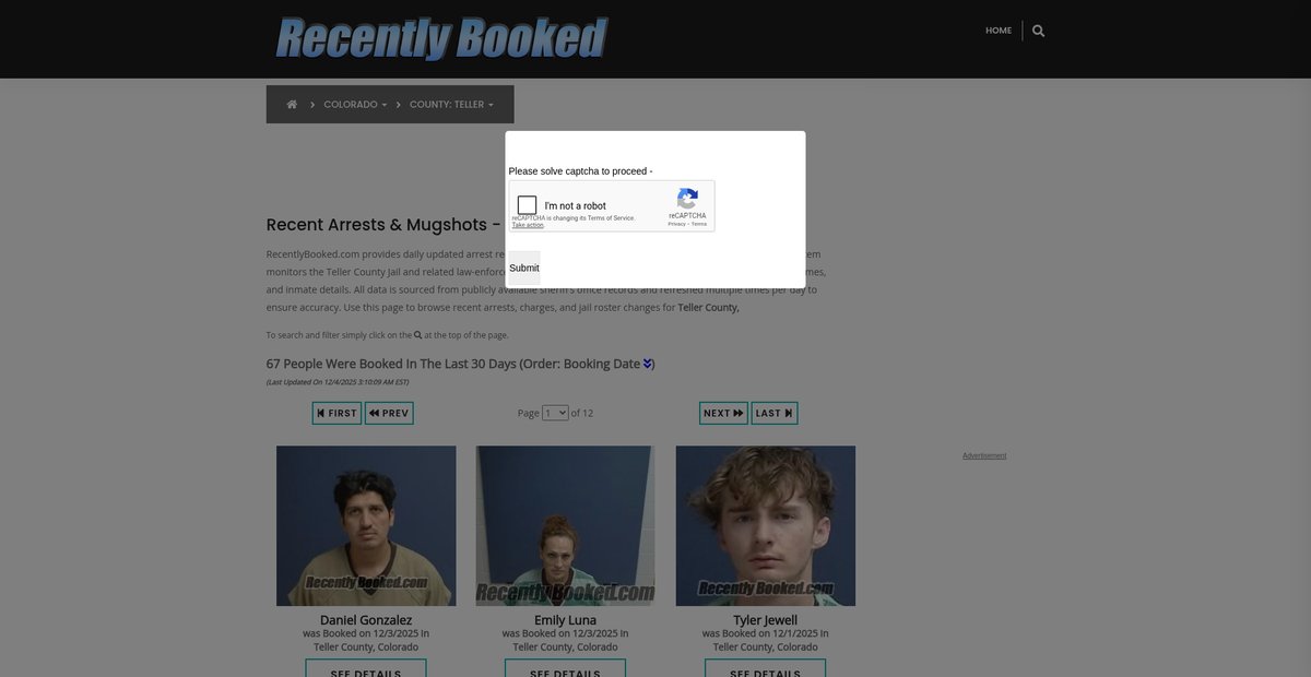 Preview of recentlybooked.com