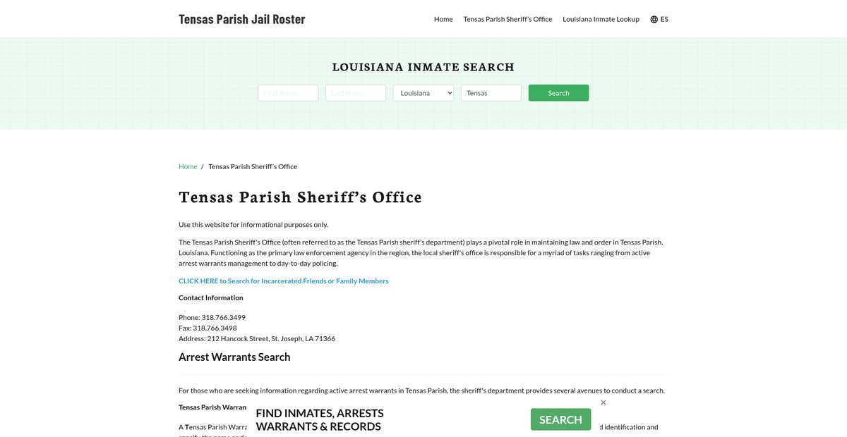 Preview of tensasparishjail.org